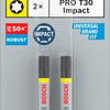 Bosch accessoires pro torx slagschroefbit | t30 | 55 mm | 2 stuks - 2608522532