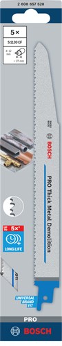 Bosch accessoires reciprozaagblad s 1130 cf endurance for heavy metal 5st - 2608657528