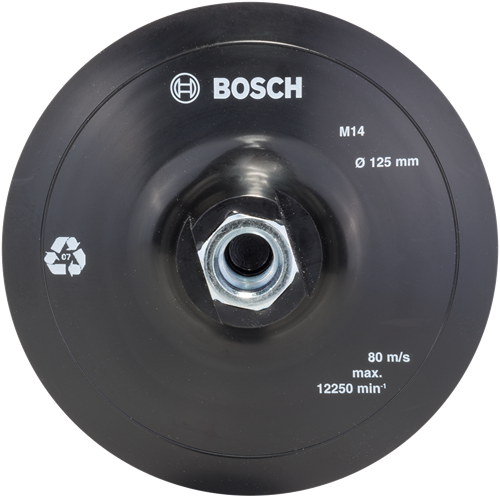 Bosch accessoires rubber schuurplateau voor haakse slijpmachines, klithechtsysteem | 125mm - 2609256272