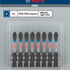 Bosch accessoires schroefbit impact control ph2, 50 mm 8x - 2608522330