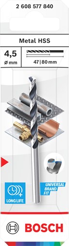 Bosch accessoires spiraalboor hss pointteq | 4,5 mm | 1 stuk - 2608577840