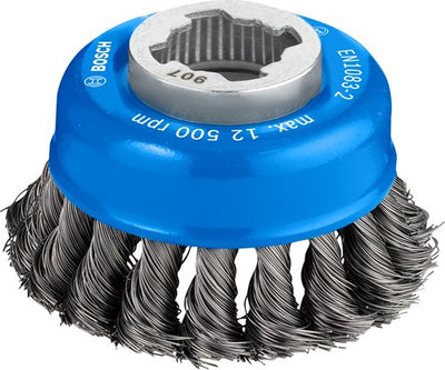 Bosch accessoires x-lock komstaalborstel gevlochten 75mm staal 0.35mm - 1 stuk(s) - 2608620726