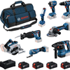 Bosch blauw 8 toolkit 18v | combopack 4 x 5.0ah + lader | in tas - 0615v00061
