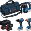 Bosch blauw accutoolkit 3 toolkit 18v gsr 18v-65 + gdx 18v-285 + gbh 18v-22 | 3x gba 18v 5.0ah + lader gal 12v-18v-80 - 0615a50093