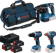 Bosch blauw bosch professional 18v toolkit - gereedschap combiset - gsr 18v-65 + gdx 18v-285 + gbh 18v-22 + 3x gba 5.0ah 18v accu + gal 12v-18v-80