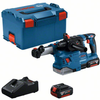Bosch blauw gbh 18v-22 accu boorhamer + stofafzuiging gde 18v-12 | 2 x 4,0 ah accu | in l-boxx - 0611924003