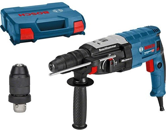 Bosch blauw gbh 2-28 f combihamer sds-plus + snelspanboorkop in koffer - 0611267600