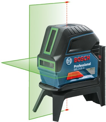 Bosch blauw gcl 2-15 g professional lijnlaser met groene laser - 0601066j00