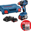 Bosch blauw gdx 18v-200 professional | accu draaislagmoeraanzetter 18v 200nm in l-boxx (2x 4.0ah accu + lader) - 0615990m38