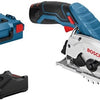 Bosch blauw bosch professional gks 12v-26 cirkelzaag - met 2x 12v accu en lader - in l-boxx