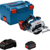 Bosch blauw gks 18v-57-2 accu-cirkelzaag | 165 mm | 2 x 5.5 ah accu + snellader | in l-boxx 06016c1202