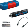 Bosch blauw go 3 accuschroevendraaier | incl. 1x 2.0ah accu + lader | in koffer + 8-delige schroefbitset - 06019h2201