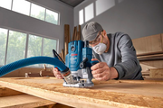 Bosch blauw gof 20-12 bovenfrees | incl. sleutel, parallelgeleider, 2x spantang, 2x stofadapter, rolgeleider - 0601627221 - afbeelding 2
