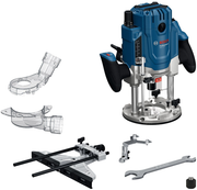 Bosch blauw gof 20-12 bovenfrees | incl. sleutel, parallelgeleider, 2x spantang, 2x stofadapter, rolgeleider - 0601627221 - afbeelding 1