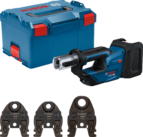 Bosch blauw gpt 18v-19 accu perstang | 3 persbekken th | zonder accu's en lader in l-boxx - 06019m2004