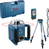 Bosch blauw grl 400 h set rotatielaser met lr1 ontvanger | + bouwstatief bt 152 + meetlat gr240 - 06159940jy - afbeelding 1