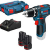 Bosch blauw gsr 12v-15 accuboorschroevendraaier | 2.0ah li-ion | in l-boxx - 0601868109