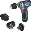 Bosch blauw gsr 12v-15 flexiclick accuschroefboormachine + gfa 12-x 12-b 12-w in l-boxx (2x 2.0ah accu)