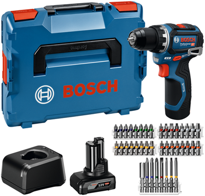 Bosch blauw gsr 12v-32 accuschroefboormachine | 1x gba 12v 2.0ah 1x gba 12v 4.0ah lader gal 12v-20 40 accessoires - 06019n7005
