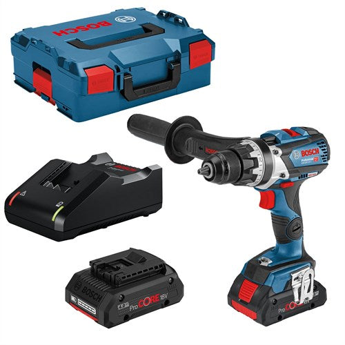 Bosch blauw gsr 18v-110 c - 18v li-ion accu boor- schroefmachine set (2x4.0ah accu) in l-boxx - 06019g010a