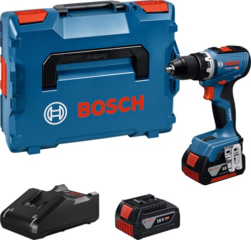 Bosch blauw gsr 18v-65 accuboorschroevendraaier | 18v | incl. gal 18v-40 snellader 2x gba 5.0ah accu - 06019n3203