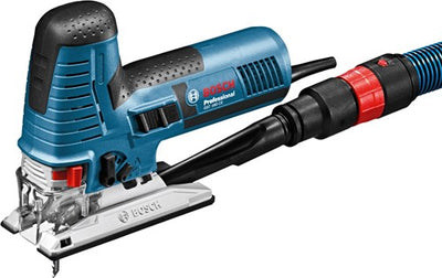 Bosch blauw decoupeerzaagmachine gst 160 ce (1 x zaagblad t 144 dp, 1 x zaagblad t 244 d, 1 x zaagblad t 308 bp, 1 x antisplinterplaatje, afzuigset)