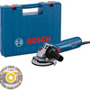 Bosch blauw bosch professional gws 12-125 haakse slijper 125mm 1200w in koffer + diamantschijf - 06013a6102