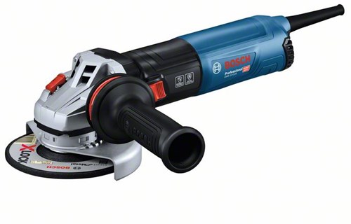 Bosch blauw bosch professional gws 14-125 haakse slijper 125mm 1400w + protection handgreep - 06017d0000