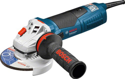 Bosch blauw slijpmachine gws 19-125 cie (beschermkap, handgreep vibration control, opnameflens, pensleutel, spanmoer)