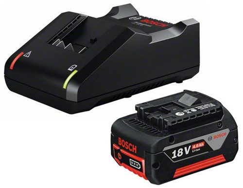 Bosch blauw bosch professional starterset 18v basic met 1 accu 18v 4.0ah + lader gal 18 v-40