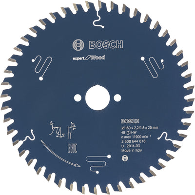 Bosch accessoires cirkelzaagblad expert for wood 160x20x2.2 1.6x48t - 2608644018
