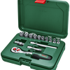Bosch groen 1 4 ratelset 14-stuks - 1600a02by0