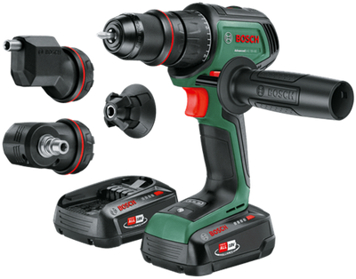 Bosch groen advanceddrill 18v-80 quicksnap accuschroefboormachine | 45-min. lader (al 18v-44) en 2x 18 v li-ion accu's (2,5 ah)) - 06039e2004