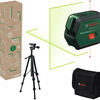 Bosch groen advancedlevel 2g set kruislijnlaser | geïntegreerde li-ion batterij + opbergetui + statief 1,2 m - 0603663gz1