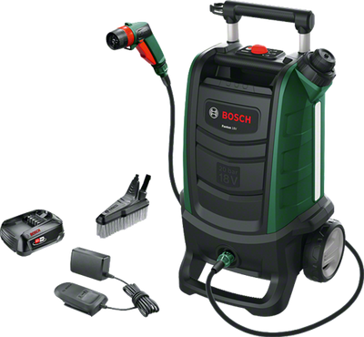 Bosch groen fontus 18v | accu hogedrukreiniger 20 bar incl. accessoires (1x 2.5ah accu + lader) - 06008b6101