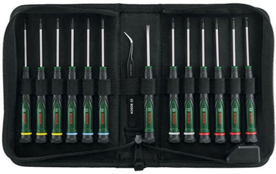 Bosch groen precisieschroevendraaierset | 15-delig - 1600a039j4