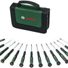 Bosch groen precisieschroevendraaierset | 15-delig - 1600a039j4