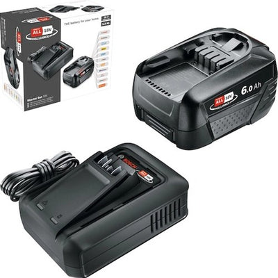 Bosch groen starter set 18v 1x 18v 6.0ah + al18-44 | 18v (1x 6.0ah accu + lader) - 1600a032a8