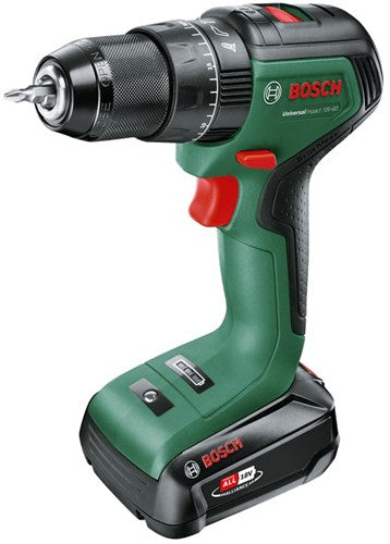 Bosch groen universalimpact 18v-60 | accuklopboorschroevendraaier 18v (1x 2.0ah accu + lader) - 06039d7101