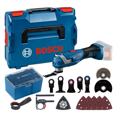 Bosch blauw gop 18v-34 accu multitool met accessoires 18v | zonder accu's en lader in l-boxx - 06018g2002
