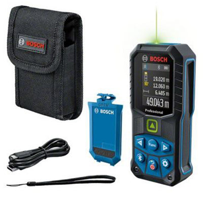 Bosch blauw glm 50-27 cg | professional laserafstandsmeter | oplaadbare accu | 50 meter | groen - 0601072u01