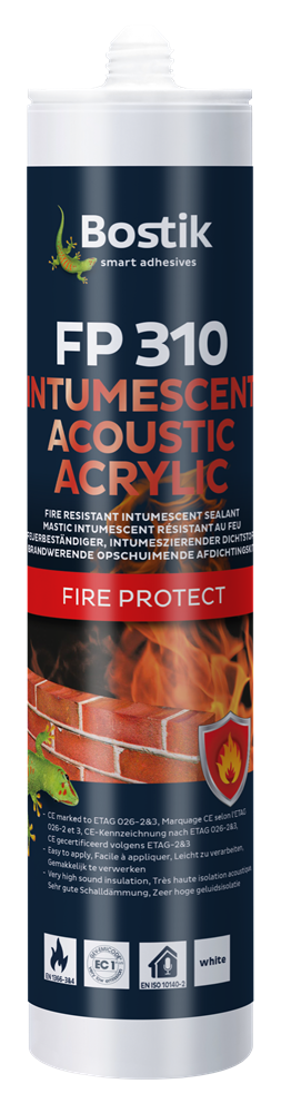 Bostik fp 310 intumescent acoustic acrylic | wit | koker 310 ml - 30614486