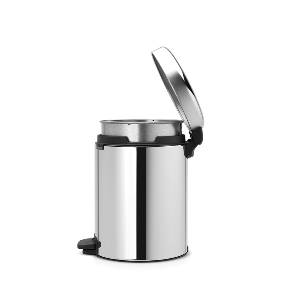 Abi brabantia pedaalemmer newicon 5 liter brilliant steel metalen binnenemmer