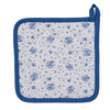 Clayre eef pannenlap roosjes wit blauw 20x20cm katoen