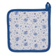 Clayre eef pannenlap roosjes wit blauw 20x20cm katoen