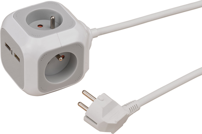 Brennenstuhl alea-power usb-charger stekkerblok | 4-voudig | 1,4m h05vv-f 3g1,5 | fr be - 1150101