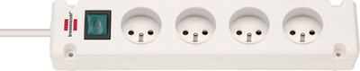 Brennenstuhl bremounta stekkerdoos | 4-voudig | wit | 1,5m h05vv-f 3g1,5 | met schakelaar | fr be - 1150651124
