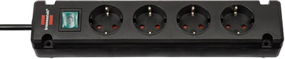 Brennenstuhl bremounta stekkerdoos 4-voudig zwart 1,5m h05vv-f 3g1,5| per 4 - 1150650114