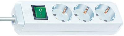 Brennenstuhl eco-line stekkerdoos met schakelaar 3-voudig wit 1,5m h05vv-f 3g1,5 - 1152320015