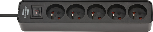 Brennenstuhl ecolor stekkerdoos | 5-voudig | zwart | 3m h05vv-f 3g1,5 | fr be - 1153254300
